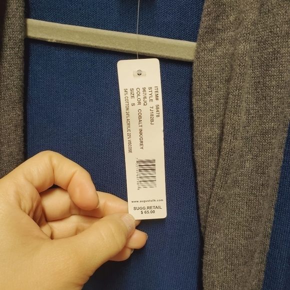 Augustine silk color block cardigan size Small - Picture 5 of 5